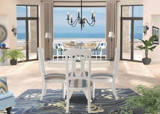 Beach House Dining Design Rendering