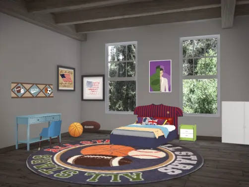 quarto de esportes 