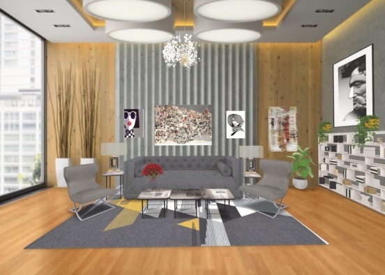 Contemporary Livingroom Design Rendering