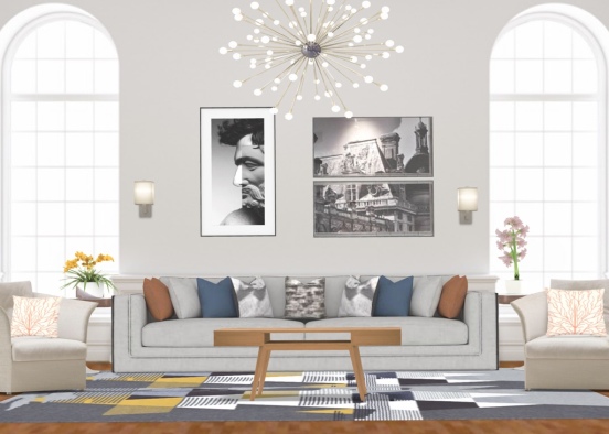 Contemporary Livingroom Design Rendering