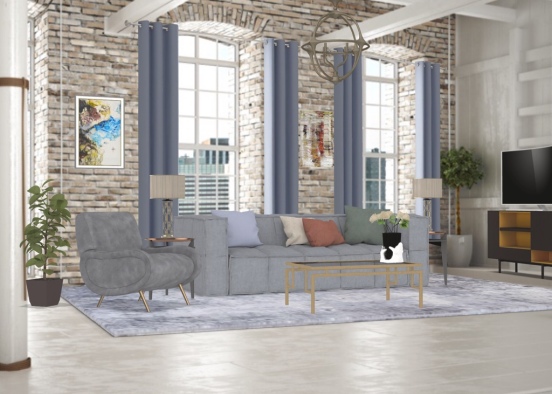 traditional livingroom Design Rendering