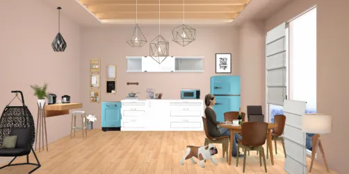 Cozinha com sala de jantar