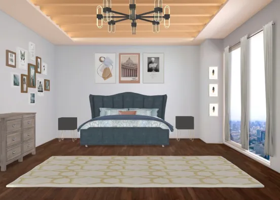 apartment bedroom  Design Rendering