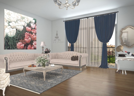 French Apartment Design Rendering