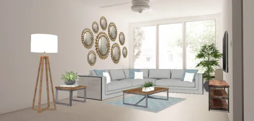 Sala de estar minimalista y moderna