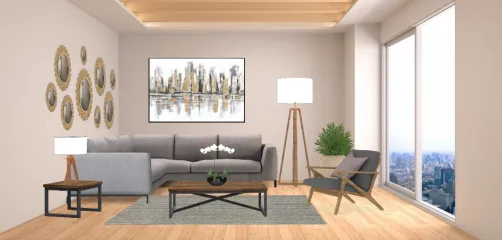 Sala de estar minimalista