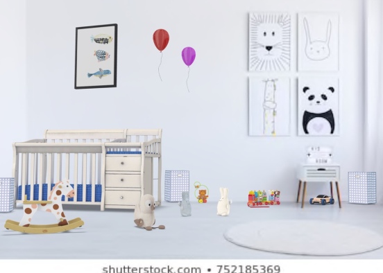 baby boy bedroom  Design Rendering