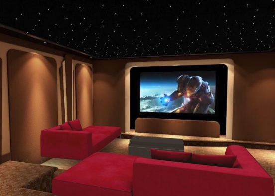 movie room  Design Rendering