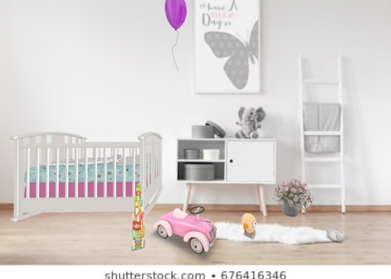 baby girl bedroom  Design Rendering