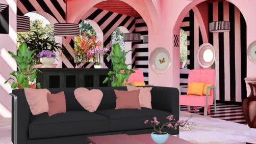 Pink and black