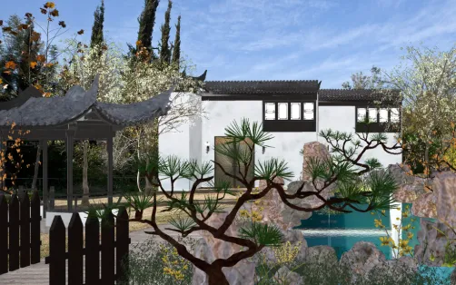 Giardino d'autunno orientale