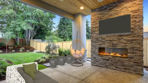 outdoor seating area 