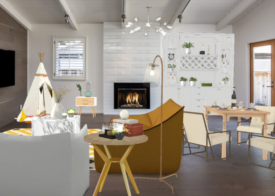 family living space Design Rendering