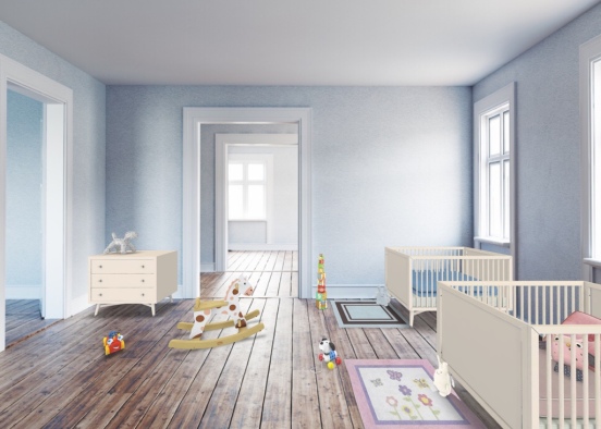 sister and brother room Design Rendering