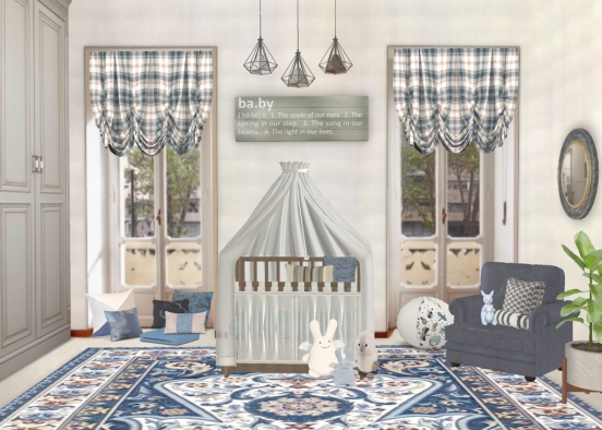 navy & beige for baby Design Rendering