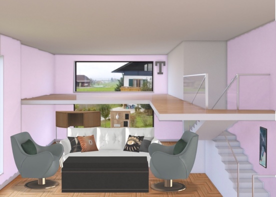 Living Room Dream House Part 1 Design Rendering