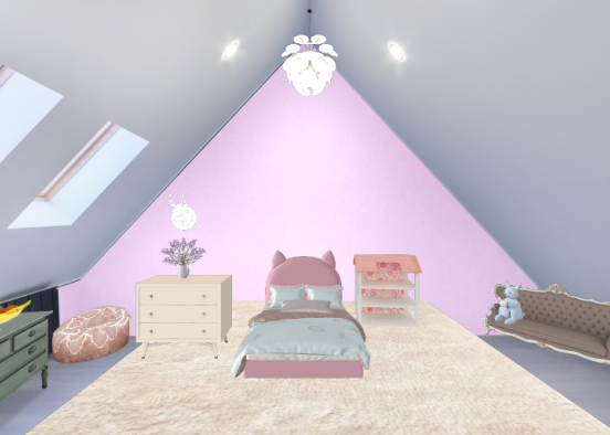 Daughter dreamroom. 2 Design Rendering