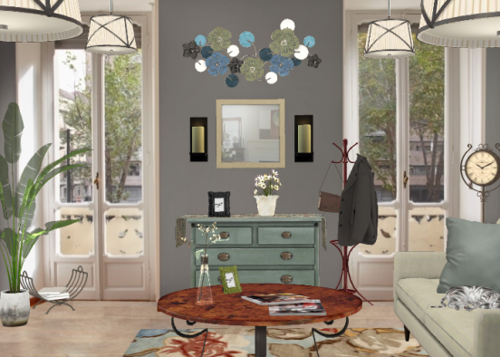 Quaint living room  Design Rendering