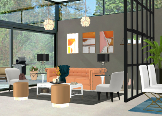 Livingroom/dinning room Design Rendering