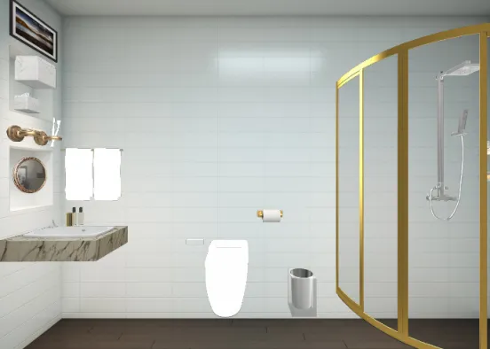 Un baño moderno Design Rendering