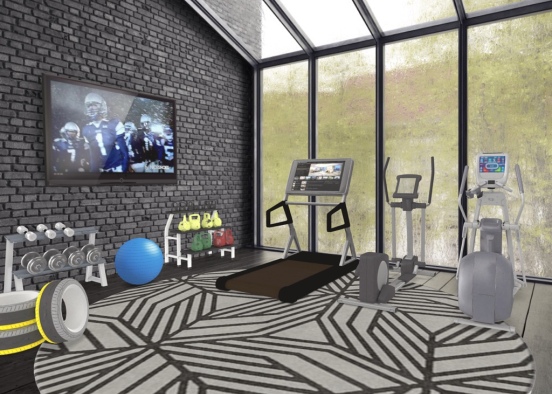 Private Home Gym Design Rendering