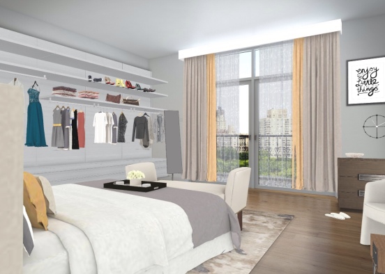 Sleek Bedroom  Design Rendering