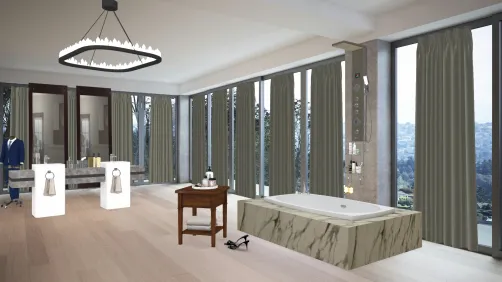 Gray bathroom