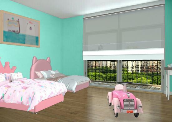 Dormitorio de niñas. Design Rendering