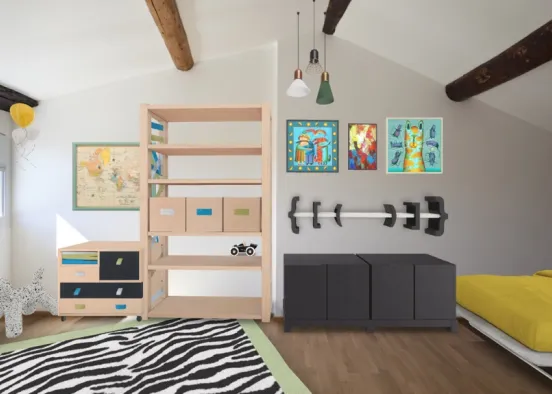 Kids Room - unisex Design Rendering