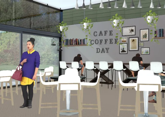 # Cafe coffee day Design Rendering