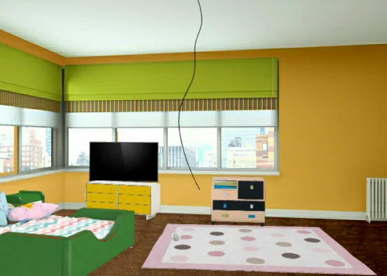 Проект детской комнаты для девочки😍 Design Rendering