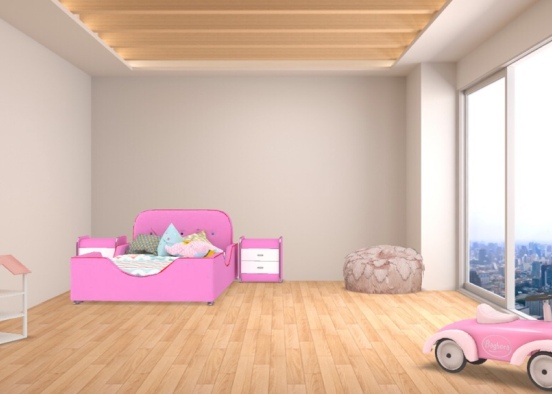 meisjes slaapkamer Design Rendering
