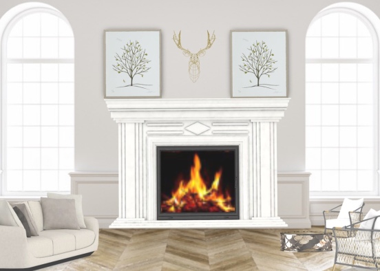 fireplace Design Rendering