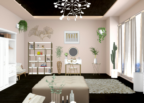 Luxurious Vanity Room Design Rendering
