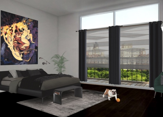 Bachelor bedroom  Design Rendering
