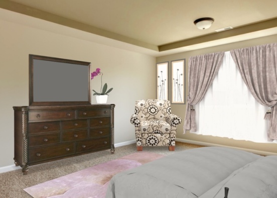 Teenage bedroom Design Rendering