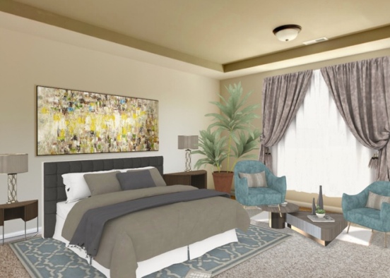 Loft Bedroom Idea Design Rendering