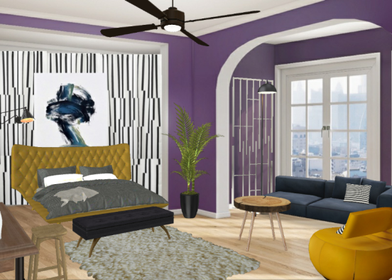 Master city bedroom Design Rendering