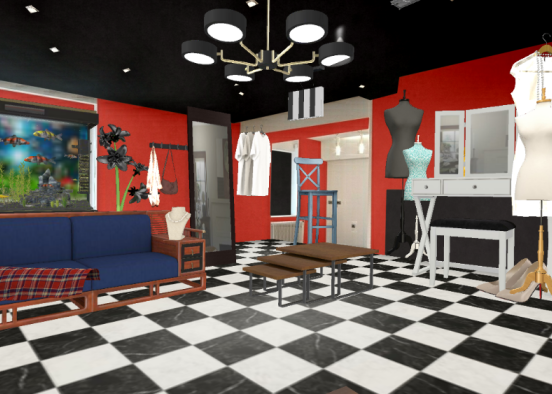 Chaotic dressing room Design Rendering