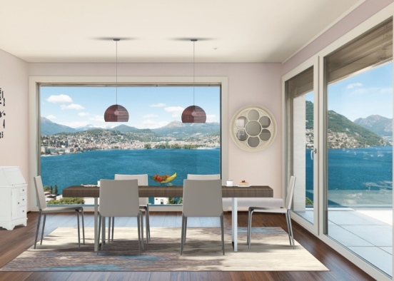 Rich-vibe breathtaking dinning room Design Rendering