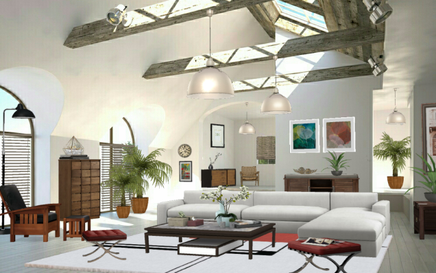Modern ,bright living room........redo....