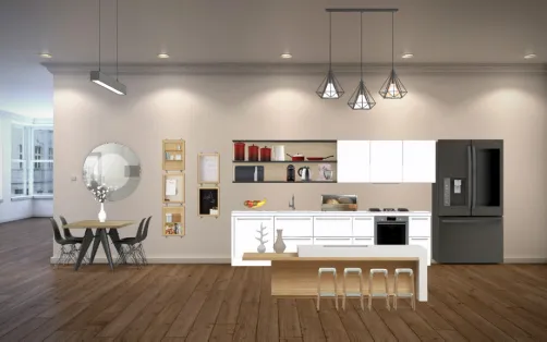 Cozinha com sala de jantar