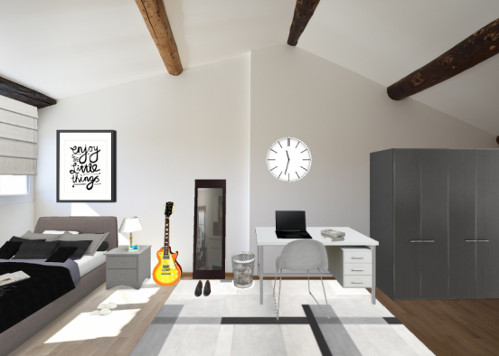 Single man's bedroom 👨‍💼❤️ Design Rendering
