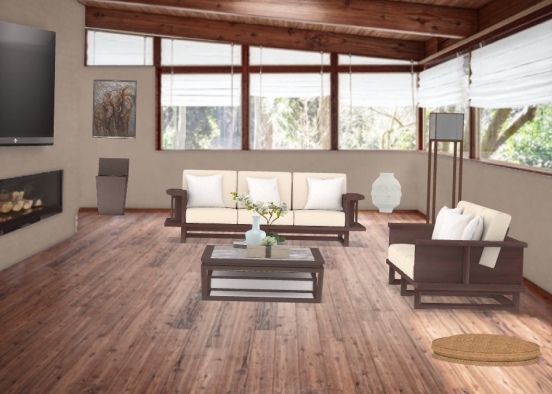 earthy lounge Design Rendering