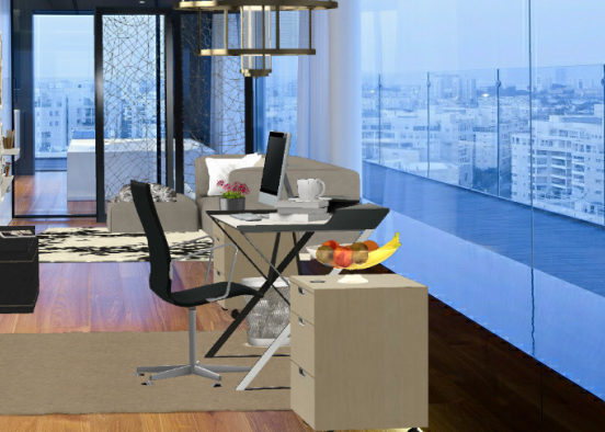 Hajar's office  Design Rendering