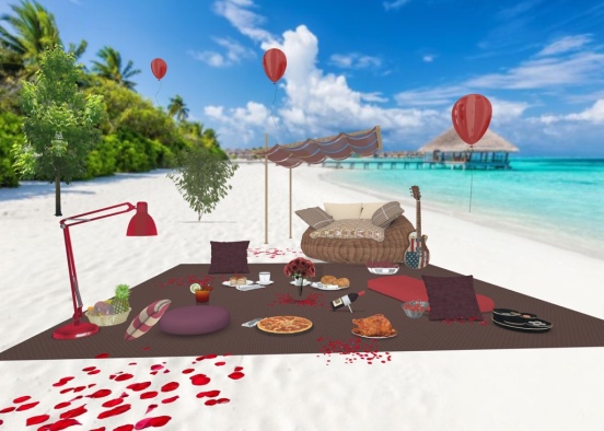 Beach picnic (SANA KAZMI was the inspiration!) Design Rendering