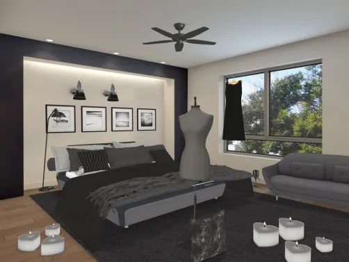 Black bedroom 