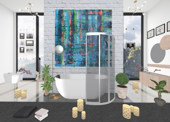 Art bathroom  Design Rendering