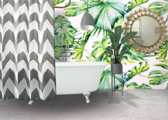 Tropical bath Design Rendering
