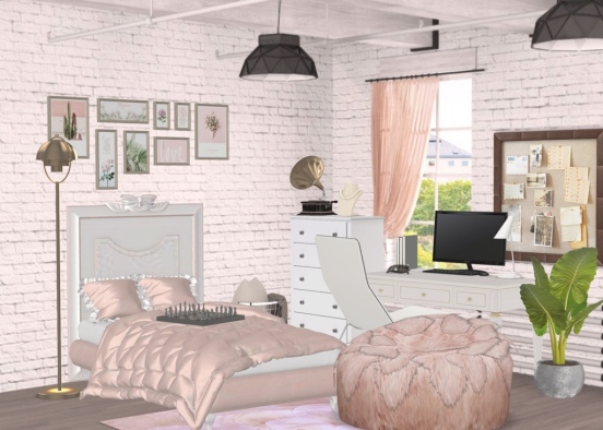 Sweet girl's room Design Rendering